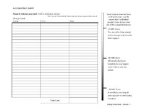 Accounting sheet